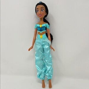 Disney Princess Jasmine Barbie Doll in Sparkling Aqua Outfit 11 “. (No Shoes)